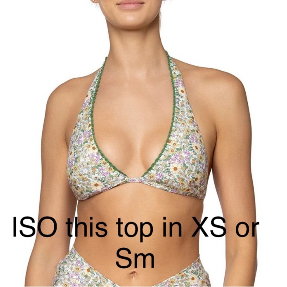 ISO Swim Systems super bloom Ayla tri bikini top size XS or Small